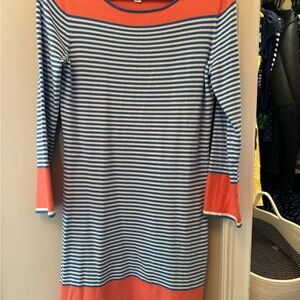 Sail to Sable Coral and Blue Dress